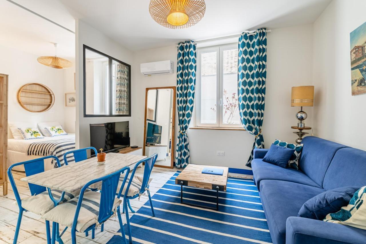 Studio Bleu 29M2, 120M Vieux-Port , Clim ,Wifi, Acces Autonome Avec Code Marseille Eksteriør bilde