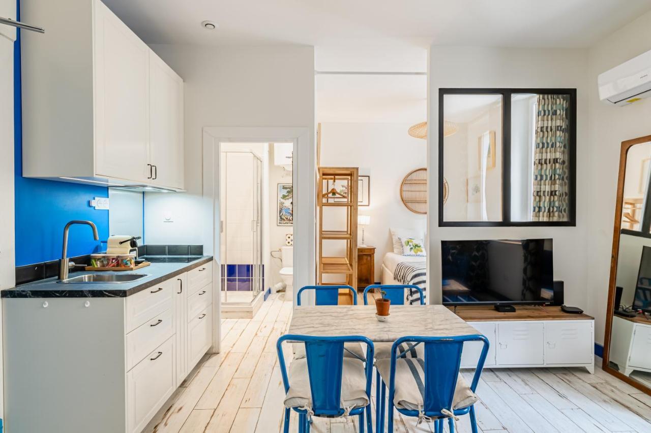 Studio Bleu 29M2, 120M Vieux-Port , Clim ,Wifi, Acces Autonome Avec Code Marseille Eksteriør bilde